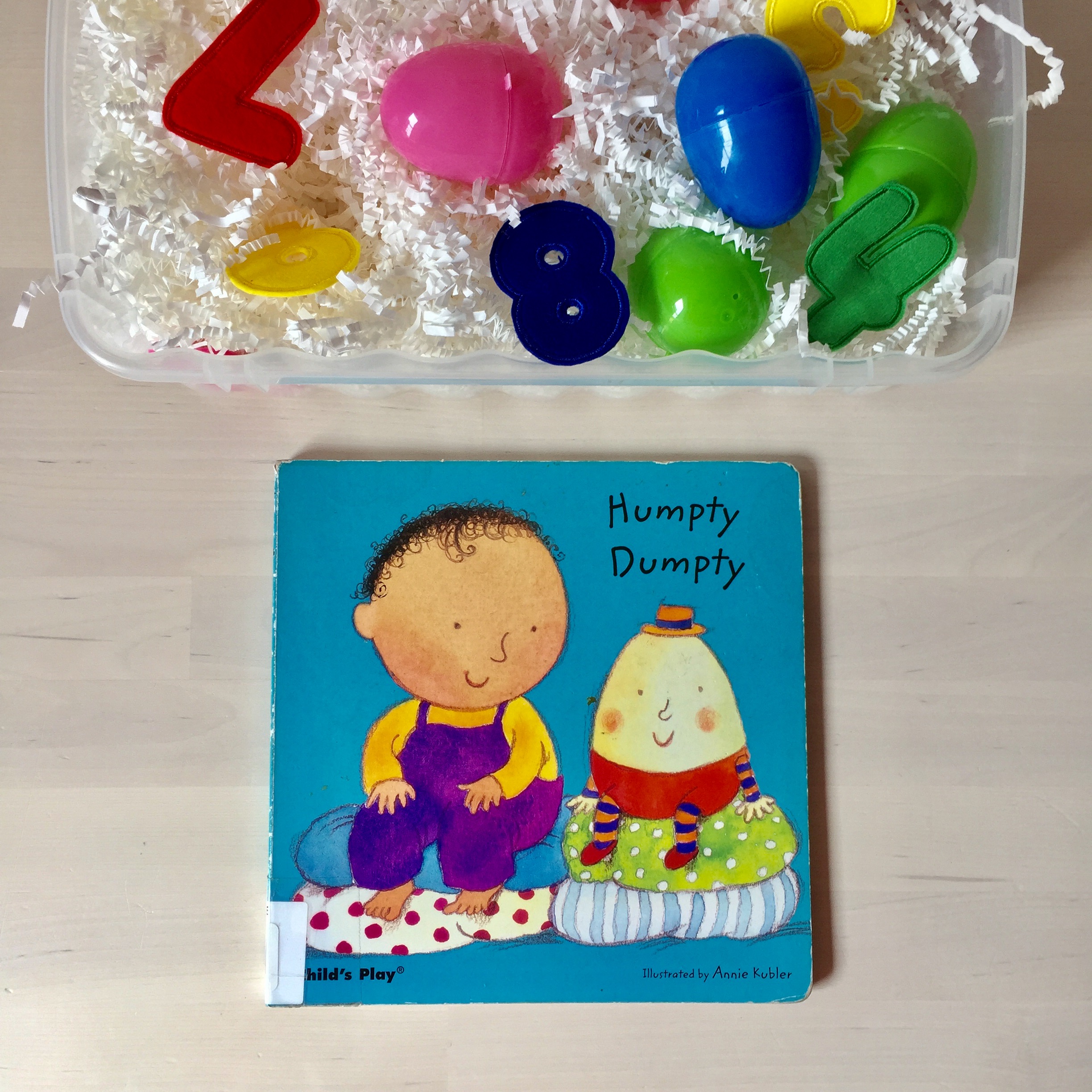 Humpty Dumpty Storytime + Sensory Bin for Babies and Toddlers