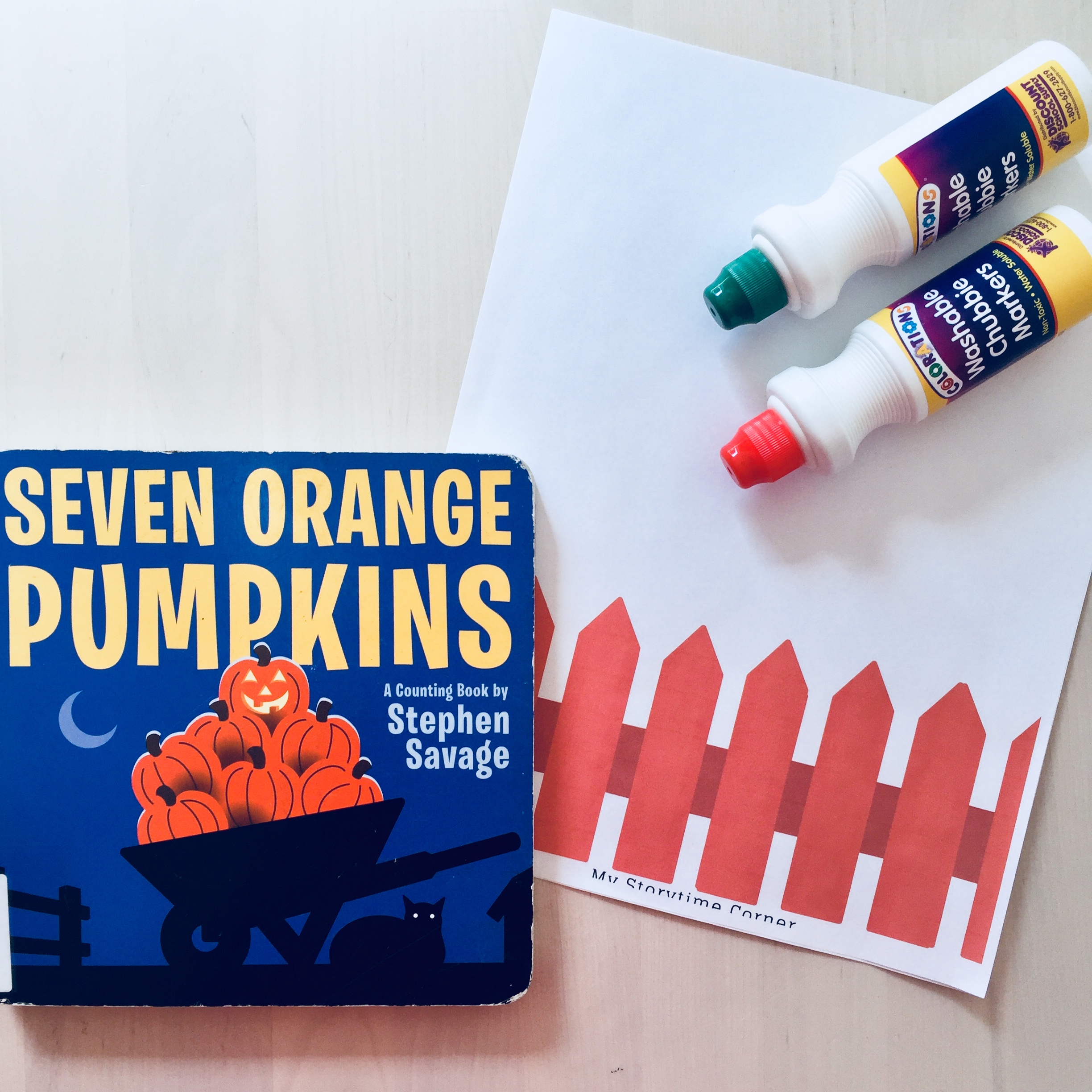 5 Little Pumpkin Story Time for Preschoolers with Dabber Pumpkin Count