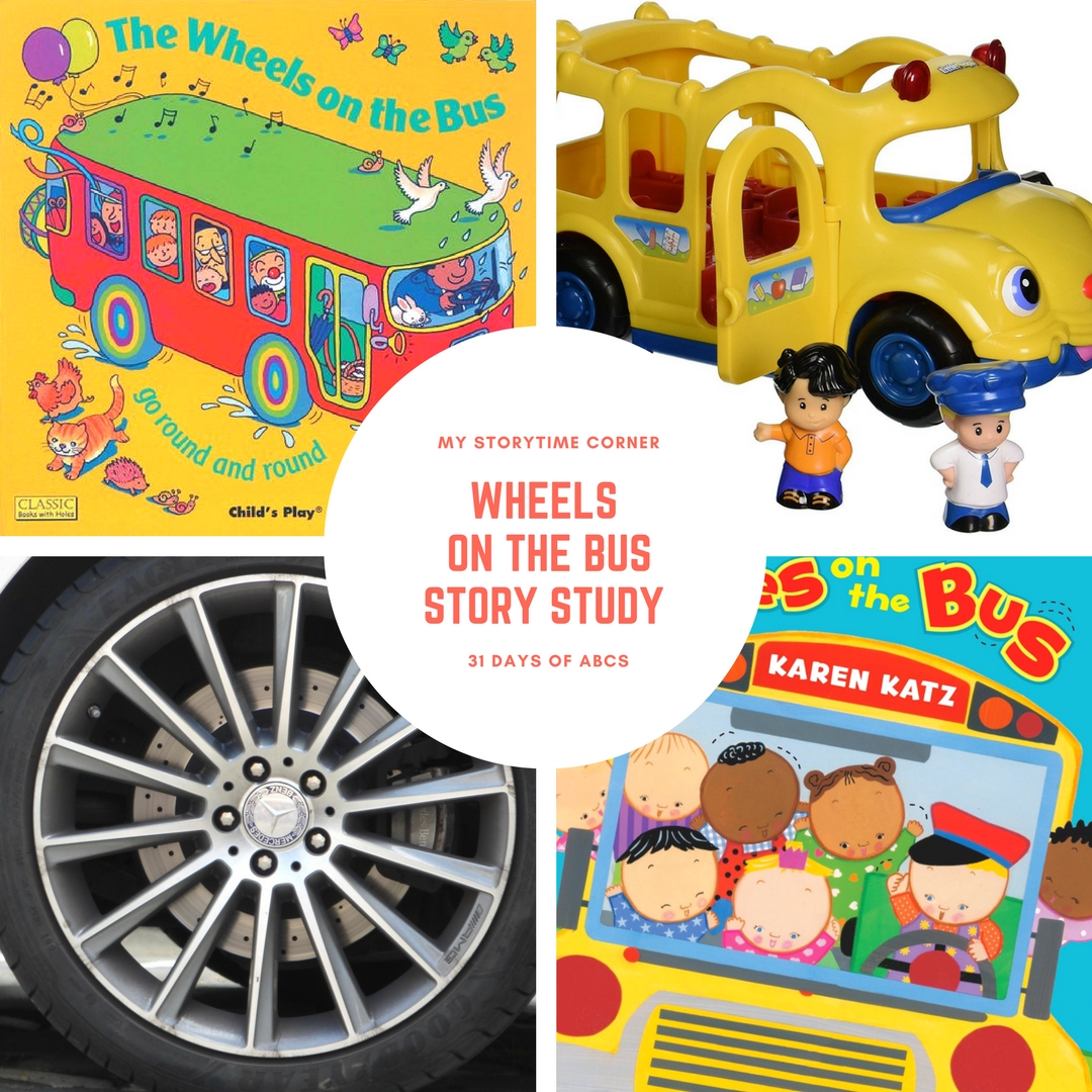 Wheels on the Bus Story Study for Toddlers