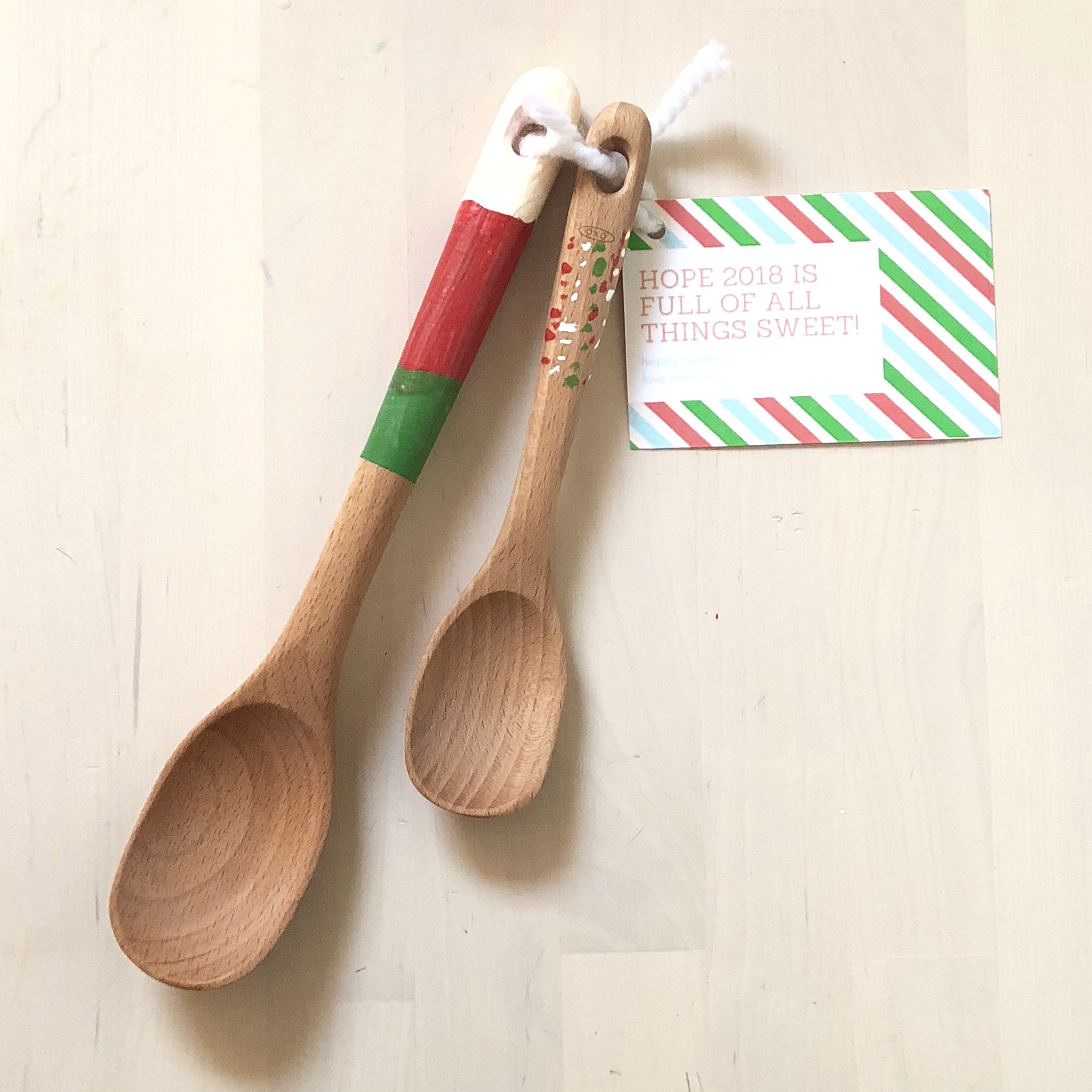 Kid Made Painted Wooden Spoon Teacher Gifts